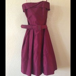 Black House White Market Cranberry Strapless Dress